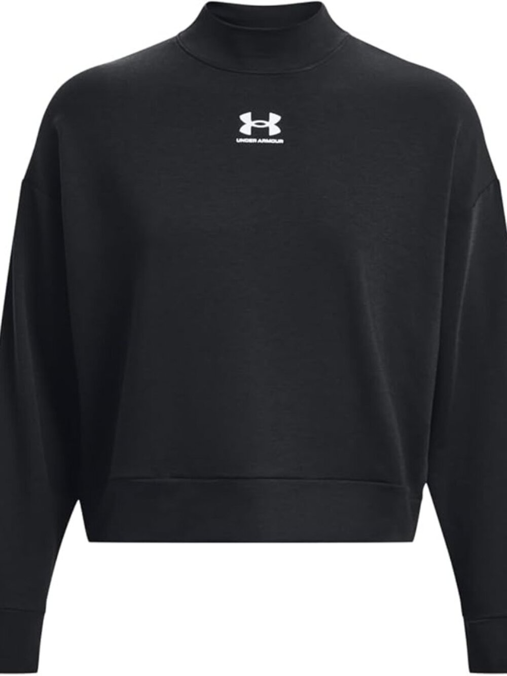 Under Armour Black Crewneck Sweatshirt - Black - Women's XL